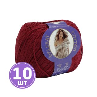 Пряжа COLOR CITY COTTON DELEKAT (Коттон Деликат) (10), вишня, 10 шт. по 50 г