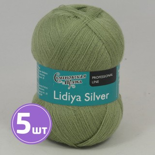 Пряжа Семеновская Lidiya silver (170330), зеленое яблоко, 5 шт. по 100 г Пряжа Семеновская Lidiya silver (170330), зеленое яблоко, 5 шт. по 100 г