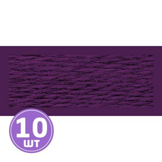 Нитки мулине (шерсть/акрил), 10 шт. по 20 м, цвет: №560 фиолетовый, Риолис