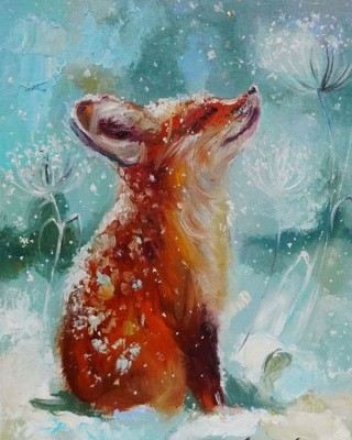 Картина по номерам «Лисица и одуванчики» Картина по номерам «Лисица и одуванчики»