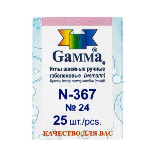 Иглы для шитья ручные Gamma гобеленовые №24, 25 шт.