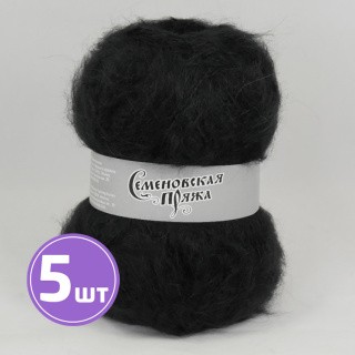 Пряжа Семеновская Mohair Goat (194004), черный, 5 шт. по 100 г Пряжа Семеновская Mohair Goat (194004), черный, 5 шт. по 100 г