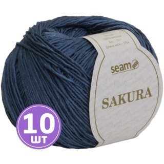Пряжа SEAM SAKURA (Сакура) (1076), гроза, 10 шт. по 50 г
