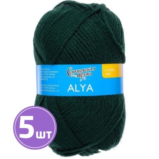 Пряжа Семеновская Alya (62), темно-зеленый, 5 шт. по 100 г Пряжа Семеновская Alya (62), темно-зеленый, 5 шт. по 100 г