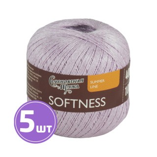 Пряжа Семеновская Softness (Нежность) (143207), розовая лаванда, 5 шт. по 100 г Пряжа Семеновская Softness (Нежность) (143207), розовая лаванда, 5 шт. по 100 г