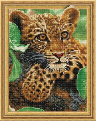 Алмазная вышивка 5D «Детеныш леопарда»