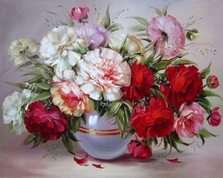 Картина по номерам «Яркие пионы» Картина по номерам «Яркие пионы»