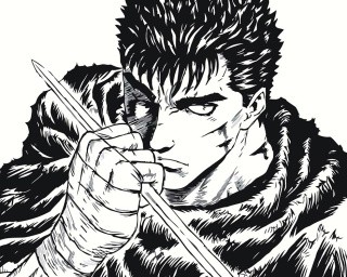 Картина по номерам «Берсерк Berserk манга аниме: Гатс чб» Картина по номерам «Берсерк Berserk манга аниме: Гатс чб»