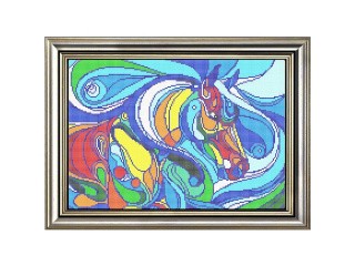 Рисунок на ткани «Лошадь»