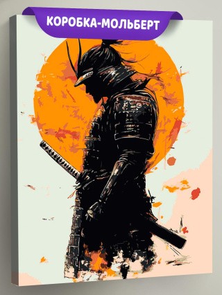 Картина по номерам «Япония, Азия: воин самурай арт 40x50»