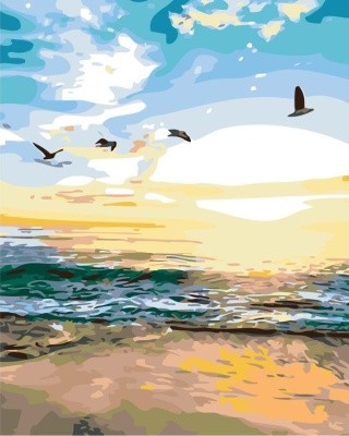 Картина по номерам «Рассвет на море»