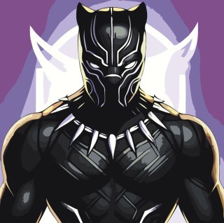 Картина по номерам «Черная пантера портрет» Картина по номерам «Черная пантера портрет»