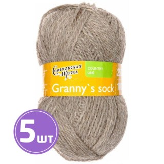 Пряжа Семеновская Granny`s sock W (105), натуральный темно-коричневый 5 шт. по 100 г Пряжа Семеновская Granny`s sock W (105), натуральный темно-коричневый 5 шт. по 100 г