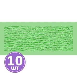 Нитки мулине (шерсть/акрил), 10 шт. по 20 м, цвет: №323 салатовый, Риолис