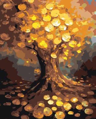 Картина по номерам «Денежное дерево»