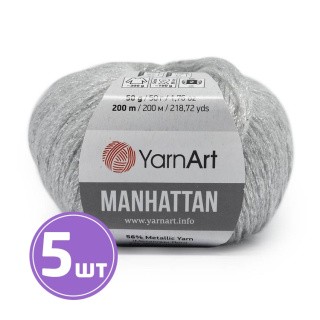 Пряжа YarnArt Manhattan (901), серебро, 5 шт. по 50 г