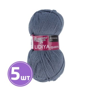 Пряжа Семеновская Lidiya quatro (56), стальной 5 шт. по 100 г Пряжа Семеновская Lidiya quatro (56), стальной 5 шт. по 100 г