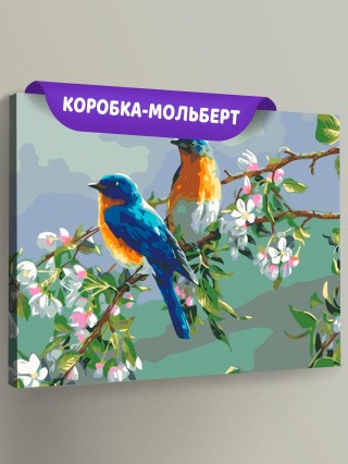 Картина по номерам «Весенние птицы» Картина по номерам «Весенние птицы»