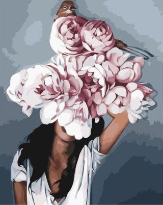 Картина по номерам «Цветочная голова» Картина по номерам «Цветочная голова»