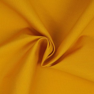 Ткань Поплин стрейч, 5 м x 150 см, 125 г/м², цвет: горчица, TBY