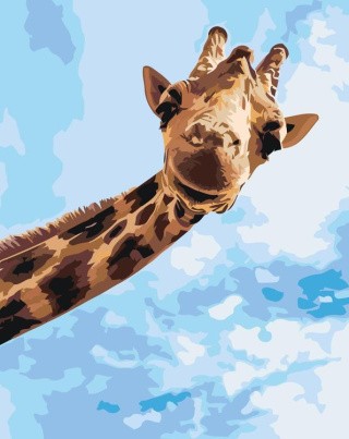 Картина по номерам «Дружелюбный жираф»