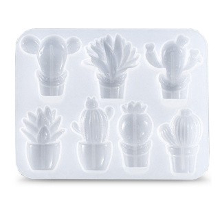 Силиконовый молд - Суккуленты, 15,2х12,4 см