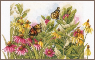 Набор для вышивания «Бабочки в цветах»