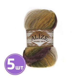 Пряжа ALIZE Angora Gold Batik (5850), мультиколор, 5 шт. по 100 г Пряжа ALIZE Angora Gold Batik (5850), мультиколор, 5 шт. по 100 г