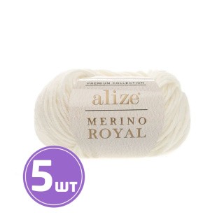 Пряжа ALIZE Merino royal (62), белый, 5 шт. по 50 г Пряжа ALIZE Merino royal (62), белый, 5 шт. по 50 г