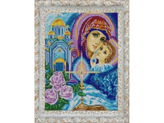 Рисунок на ткани «Богородица»