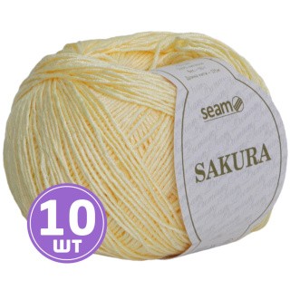 Пряжа SEAM SAKURA (Сакура) (1039), шампань, 10 шт. по 50 г