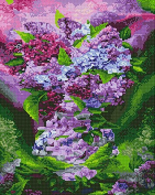 Алмазная вышивка «Фиолетовые цветы»