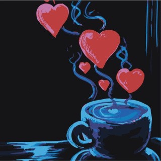 Картина по номерам «Романтический кофе»