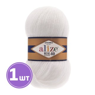 Пряжа ALIZE Angora Real 40 (Ангора реал 40) (55), белый, 1 шт. 100 г Пряжа ALIZE Angora Real 40 (Ангора реал 40) (55), белый, 1 шт. 100 г