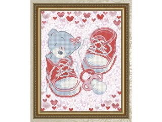 Рисунок на ткани «С рождением девочки» Рисунок на ткани «С рождением девочки»