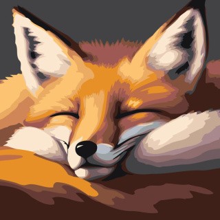 Картина по номерам «Сонная лисица»