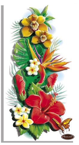 Папертоль «Тропические цветы -3»