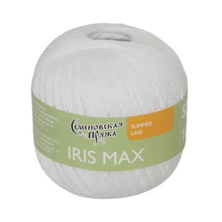 Пряжа Семеновская IRIS max (ИРИС макс) (110700), белый супер 5 шт. по 100 г Пряжа Семеновская IRIS max (ИРИС макс) (110700), белый супер 5 шт. по 100 г