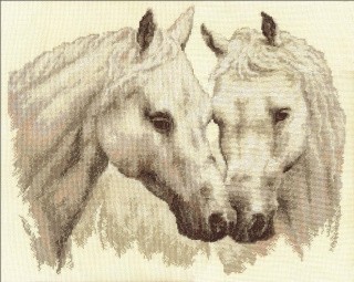 Набор для вышивания «Пара белых лошадей»