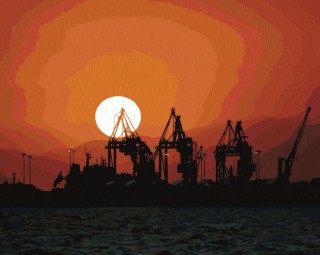 Картина по номерам «Конец смены» Картина по номерам «Конец смены»