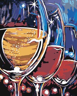 Картина по номерам «Бокалы» Картина по номерам «Бокалы»