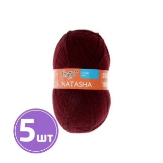 Пряжа Семеновская Natasha (13416), бордо 5 шт. по 100 г Пряжа Семеновская Natasha (13416), бордо 5 шт. по 100 г