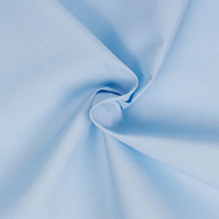 Ткань Поплин стрейч, 1 м х 150 см, 125 г/м², цвет: бледно-голубой, TBY