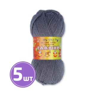 Пряжа Камтекс Бамбино (169), серый, 5 шт. по 50 г Пряжа Камтекс Бамбино (169), серый, 5 шт. по 50 г