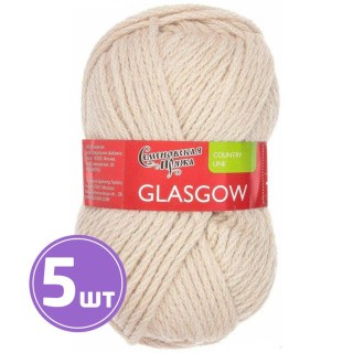 Пряжа Семеновская Glasgow (233), речной жемчуг 5 шт. по 100 г Пряжа Семеновская Glasgow (233), речной жемчуг 5 шт. по 100 г