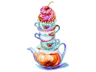 Рисунок на канве «Время чая»