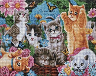 Алмазная вышивка «Игривые котята» Алмазная вышивка «Игривые котята»