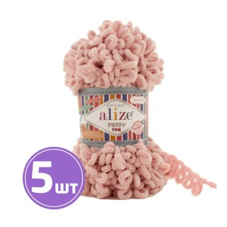 Пряжа ALIZE Puffy Fine 14 (161), пудра, 5 шт. по 100 г Пряжа ALIZE Puffy Fine 14 (161), пудра, 5 шт. по 100 г
