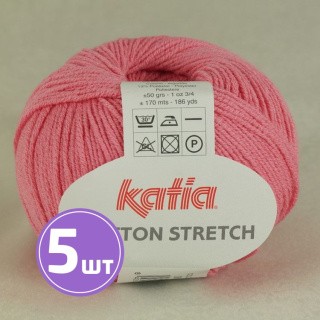 Пряжа Katia Cotton Stretch (38), темно-розовый, 5 шт. по 50 г