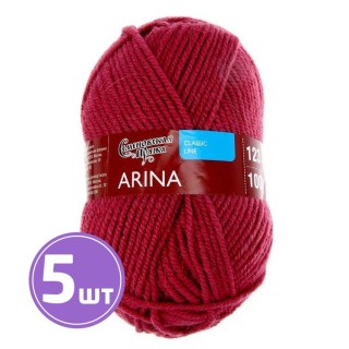 Пряжа Семеновская Arina (51), брусничный, 5 шт. по 100 г Пряжа Семеновская Arina (51), брусничный, 5 шт. по 100 г